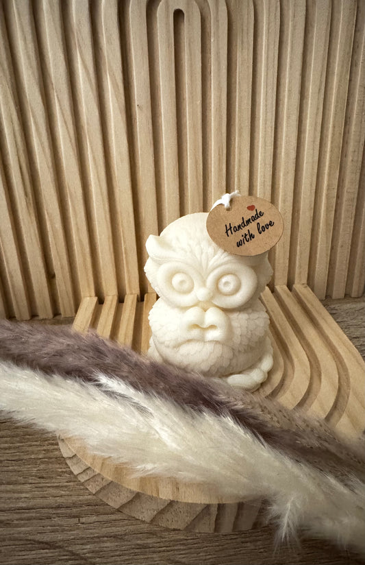 Handgemachte Eulen-Kerze – liebevolle Deko mit Charakter 🦉